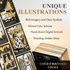 Wyspell Classic Tarot Deck with Guidebook 78 Gold Tarot Cards for Beginners Tarot Deck Set Black Tarot Decks with Guidebook Original Tarot Cards Deck