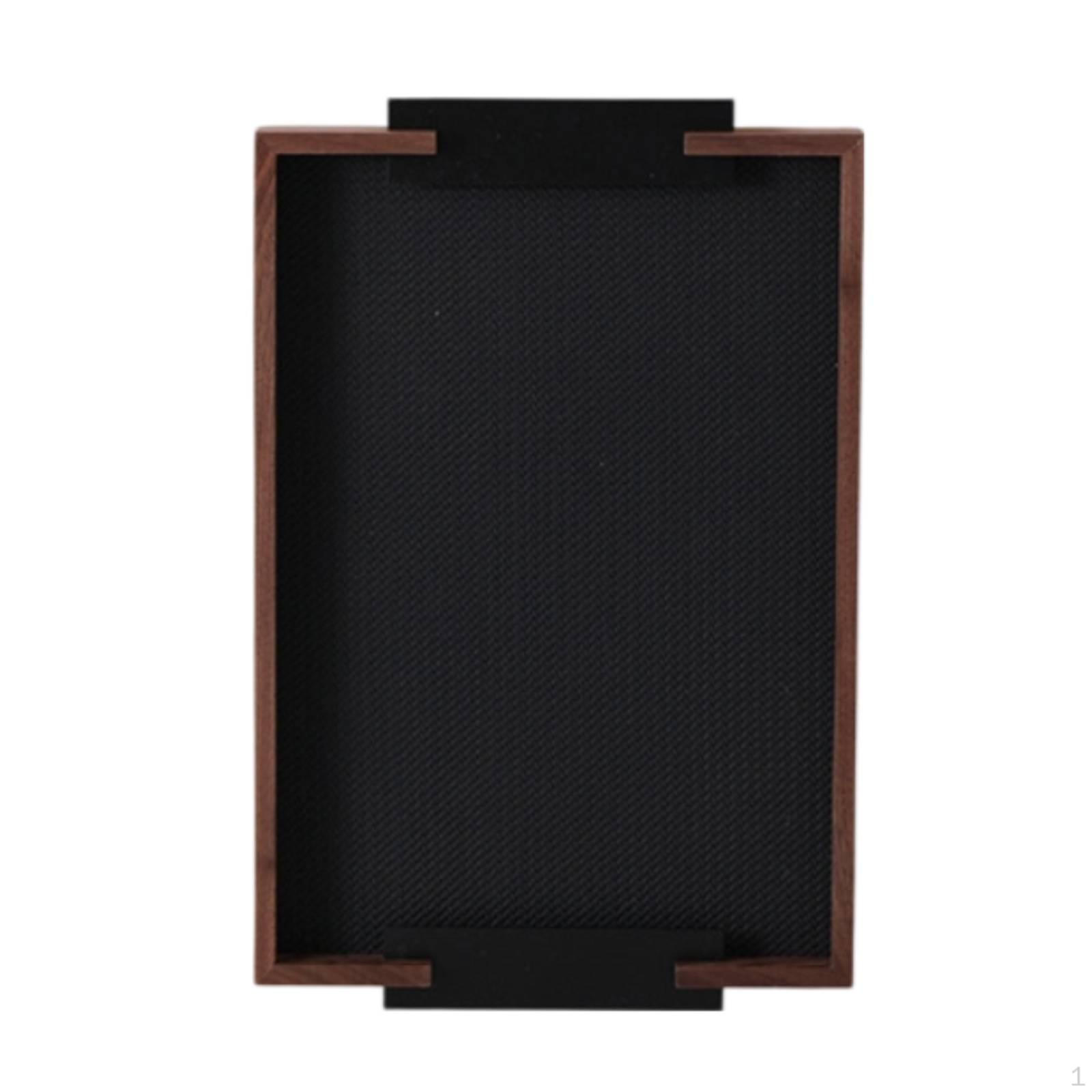WalnutFramed Tray Minimalist decorative Shallow Household Item Black
