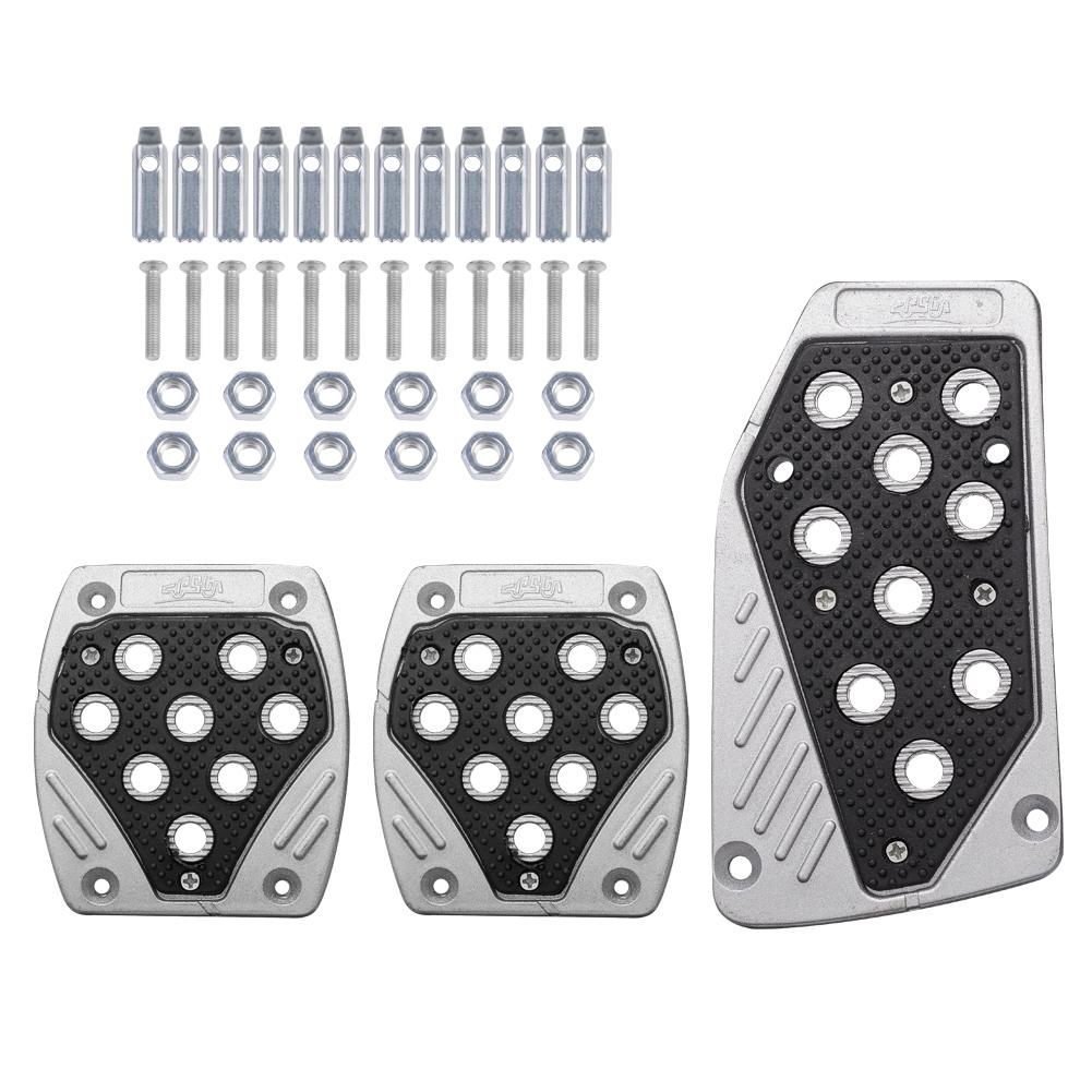 3ks Univerzální Závodní Manuální Protiskluzové Podložky Pedálů Plastový Kryt Styling MT Brzda Plyn Spojka Auto Příslušenství, se Šrouby