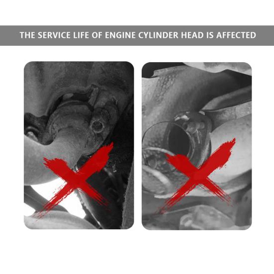 Joint d'échappement de voiture, 2 pièces, haute Performance, améliore l'efficacité du moteur, réduit le bruit, joints de tuyau d'échappement