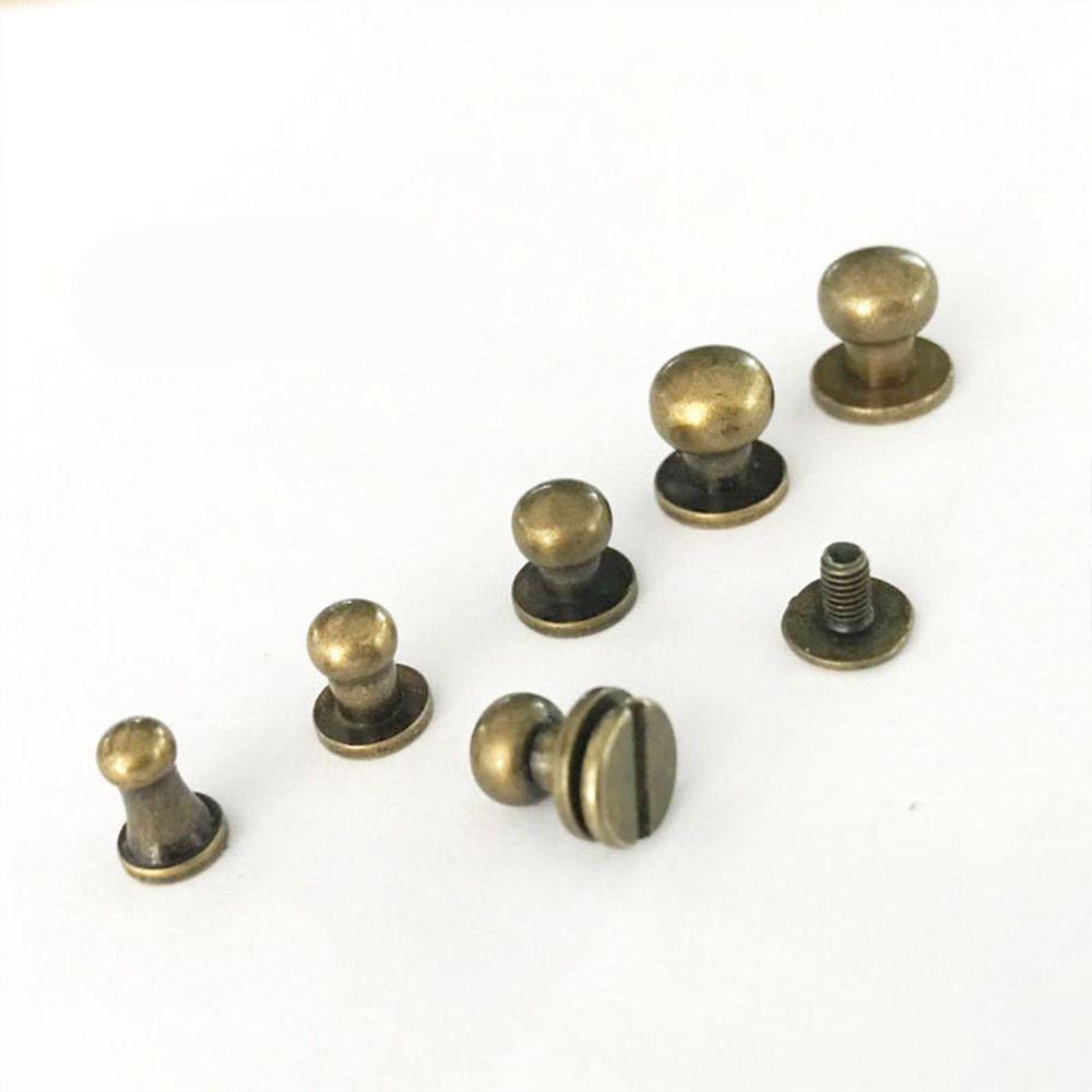 10pcs Round Hat Bag Brass Nail Leather Craft Monk Head Screws Clothes/Bag/Shoes Garment Rivets