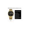 NIBOSI Men's Business Chronograph Watch Big Face Analog Black Stainless Steel Metal Band