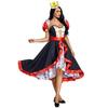 Red Queen Playing Card Costume with Cape and Full Skirt for Halloween and Stage Performance