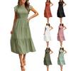 Women's Flutter Sleeve Smocked Tiered Midi Dress