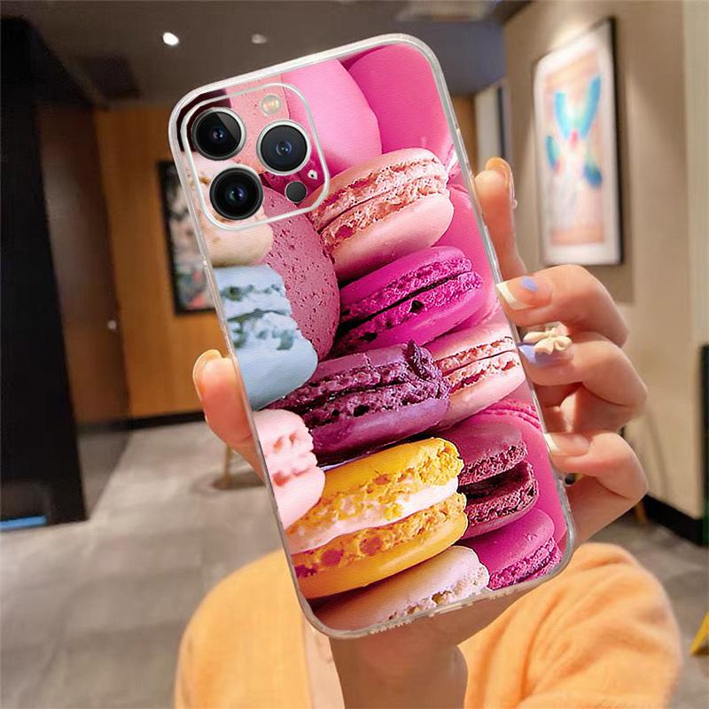 Phone Case For Iphone 17ProMax Air 16 15 14 13 Pro Max 15 16 Pro 15Plus Dessert Ice Cream Macarons Candy