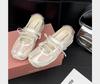 Women's Flat Bottom Mary Jane Shoes Butterfly Knot Ballet Style Sport Casual Sandals Hollow out Strap Design Summer Shoes