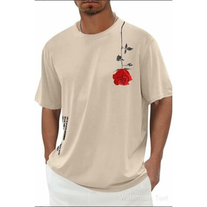 New Men's Casual Fashion Short Sleeve T-Shirt, Digital Printing Short Sleeve T-Shirt