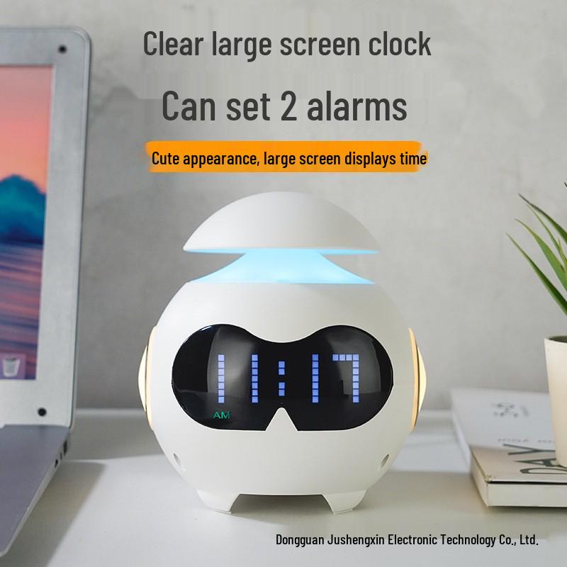 Bluetooth Speaker Alarm Clock with Memory and 7-Color Mood Lamp
