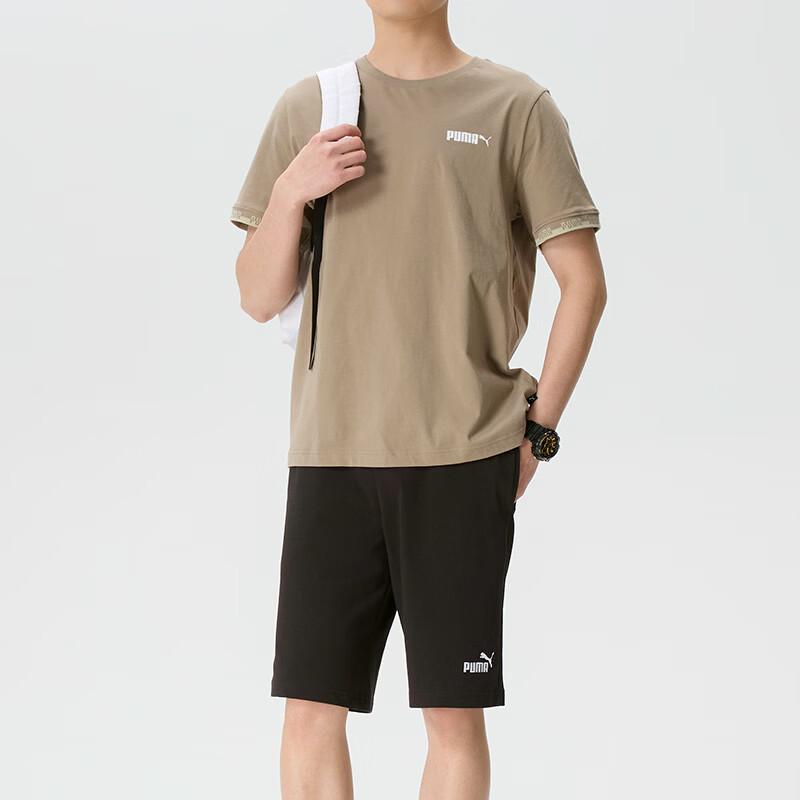 Puma Men's Short Sleeve & Shorts Running Set