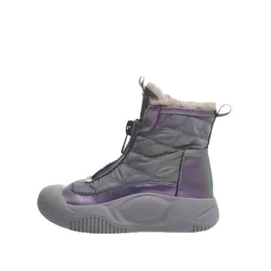 Winter velvet thickened snow boots women's 2025 new versatile retro thick sole heightening non-slip warm cotton shoes women