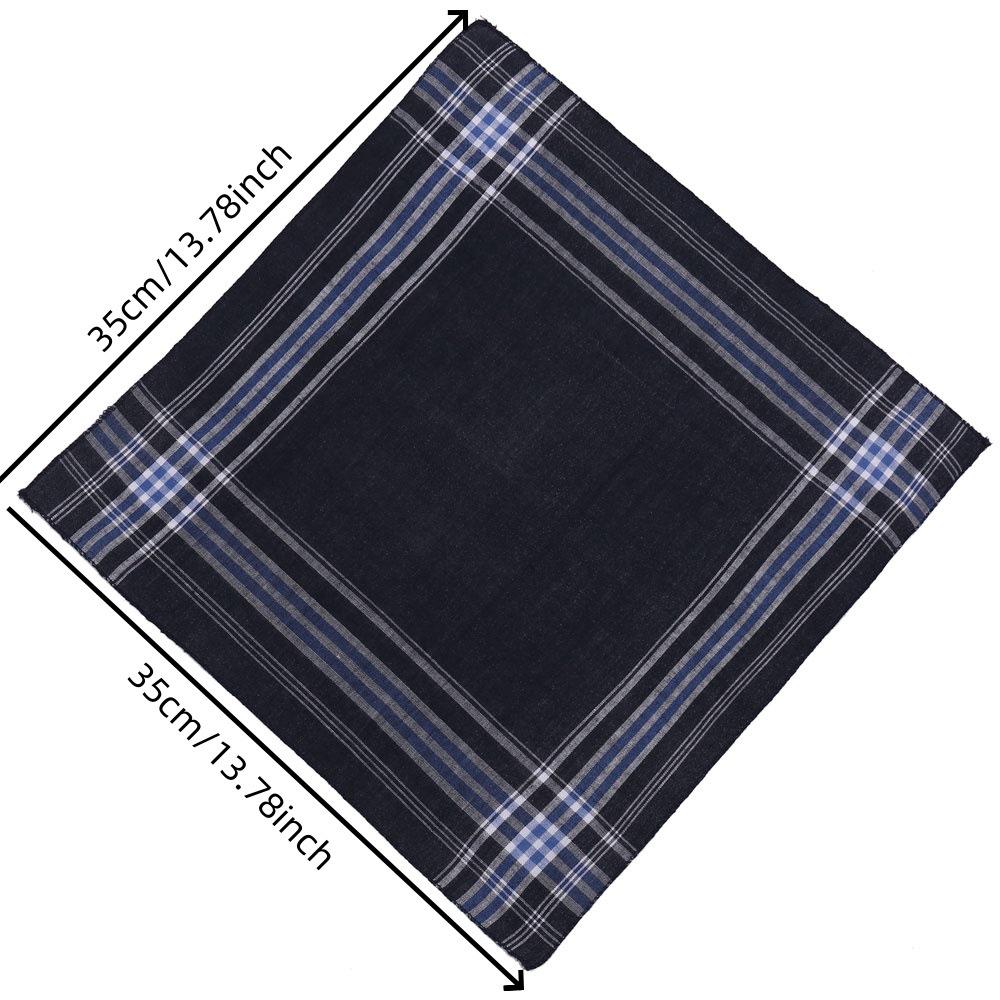 Men's Classic Light Plaid Stripe Polyester Handkerchief Series