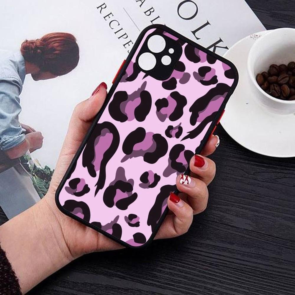 

Leopard Print Phone Case For IPhone 14 11 12 13 Mini Pro Max 8 7 Plus X XR XS MAX Translucent Matte Cover For iphone 7plus