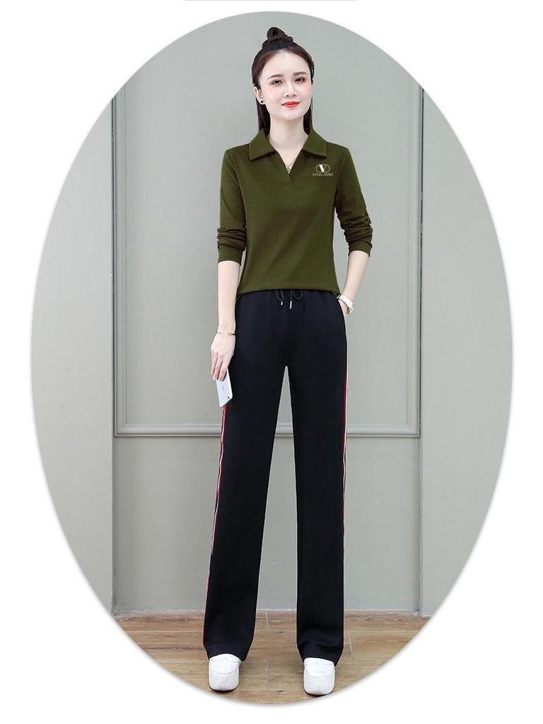 Solid Color Women's Long Sleeve Polo Collar Top - Spring/Autumn Collection