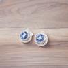 Natural Tanzanite Gemstone 925 Sterling Silver Jewelry Handmade Women Studs0.62" EE-125-8