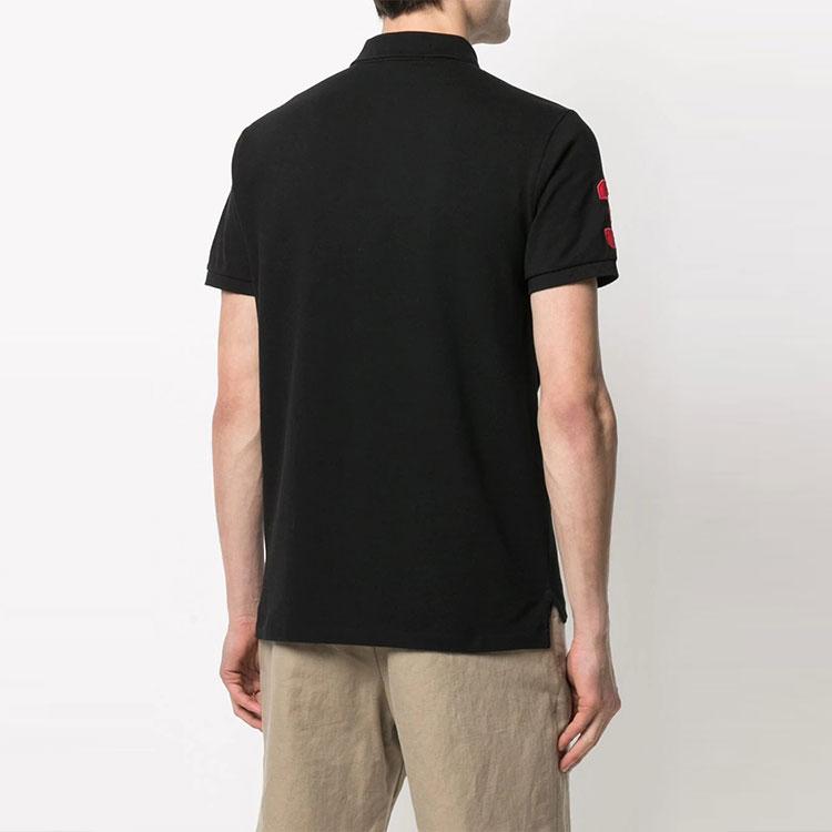 Polo Ralph Lauren Polo Logo Embroidered Short Sleeve Polo Shirt Men Tops Black 710814437-001