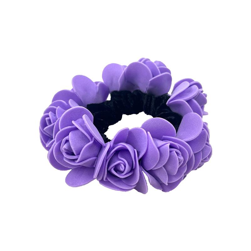 1Pc Hair Accessory Girls Hair Tie Hairgrip High Elasticity Women Foam Flower Hair Ring Rose