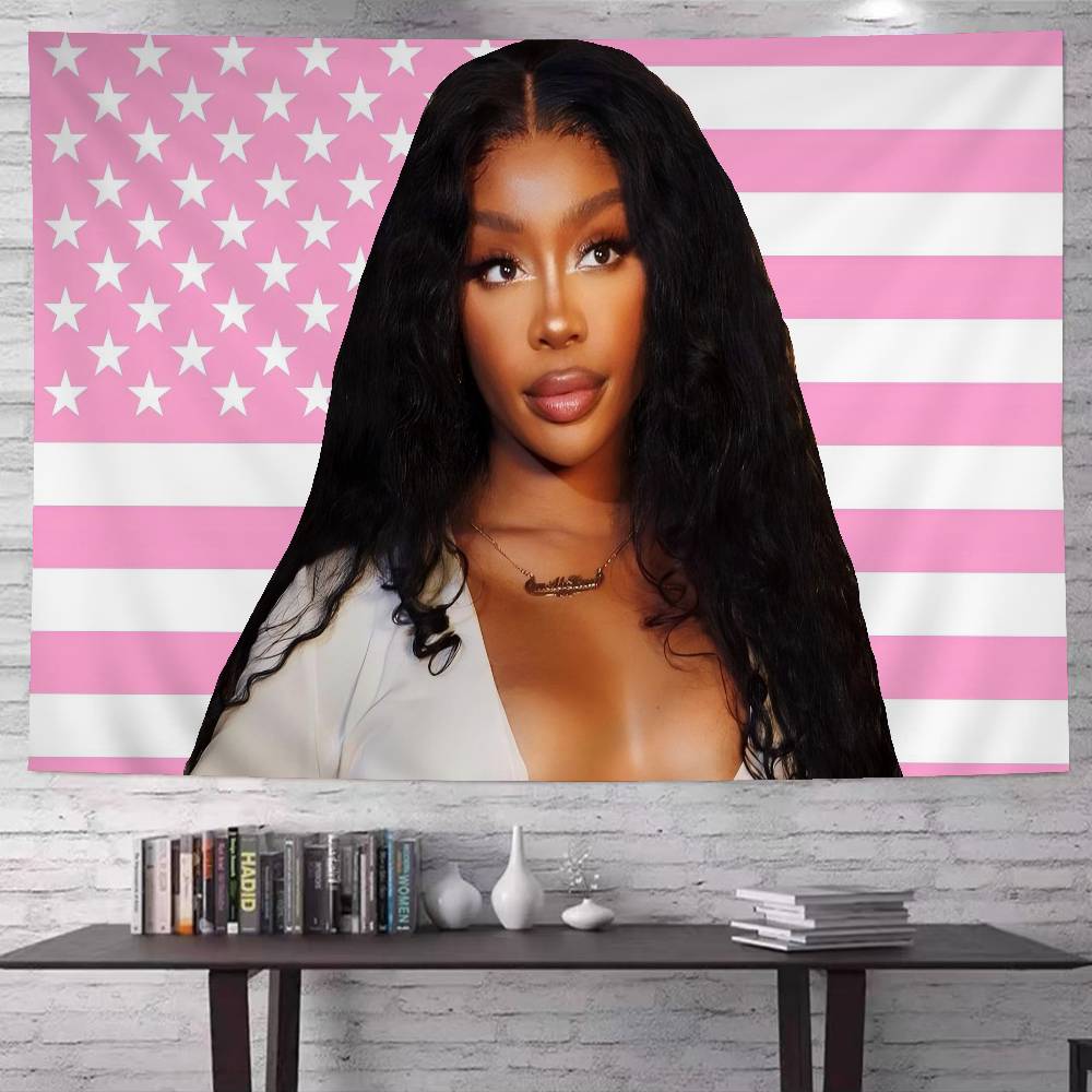 Singer Sza American Tapestry Art Printing Japanese Wall Tapestry Anime Wall Hanging Home Decor