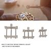 3pcs Precision Metal Material Watch Movement Holder 3pcs Set Silver Watch Repair Tool Movement Fixed Base Watch Repair