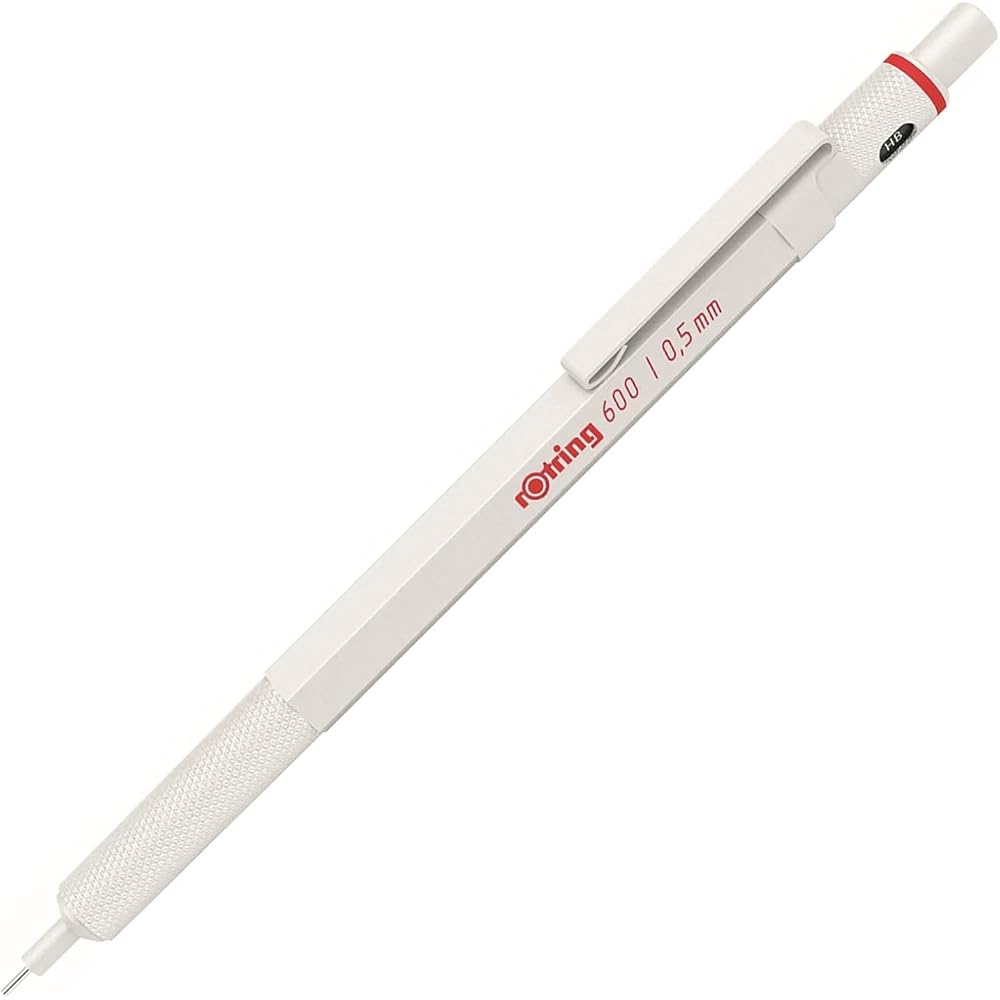 Rotling Mechanical Pencil Pearl White 600 2158795 0.5mm RoTring Mechanical Pencil Premium Writing...