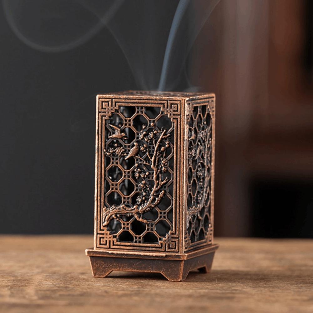 Retro Brass Material Incense Burner Metal Construction New Chinese Style Aromatherapy Holder Xiangyun Incense Holder Gift