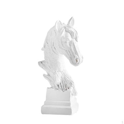 Equine Head Figurine Decoration, Resin Art Piece, 3 Sculptures for Display Gift