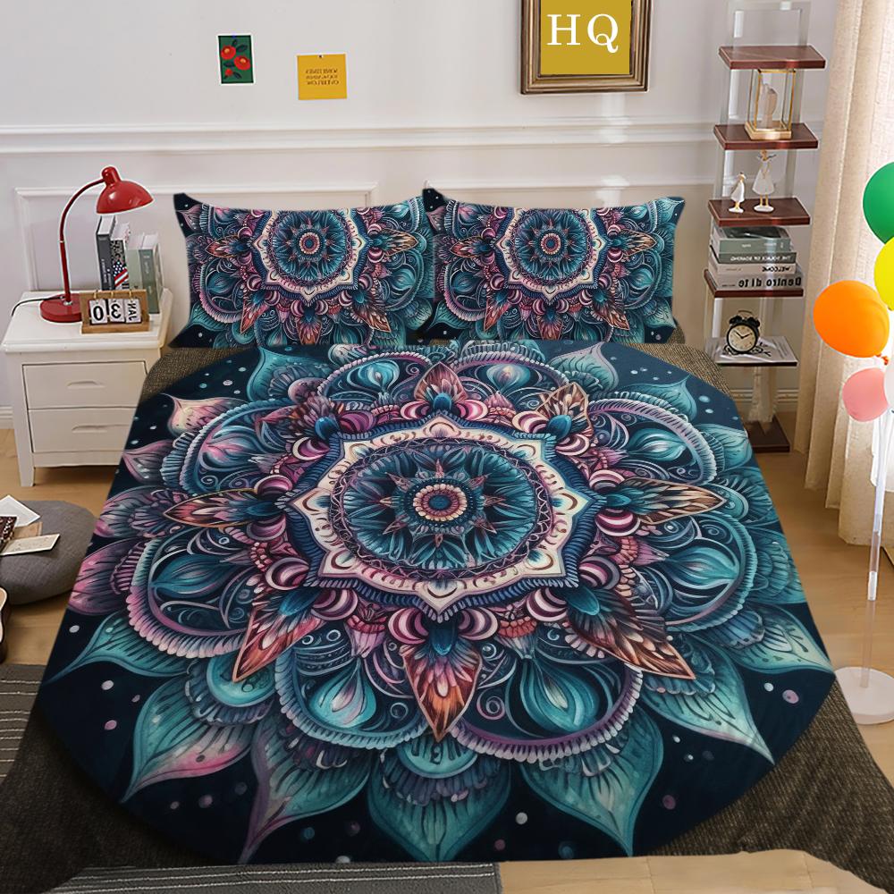 Bedding Set Cover Woman Man Duvet Cover Sets King Queen Size Mandala Bed Clothes Microfiber Home Textiles