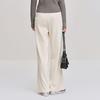 LED'IN Women's Soft Chenille Straight Wide-Leg Casual Pants