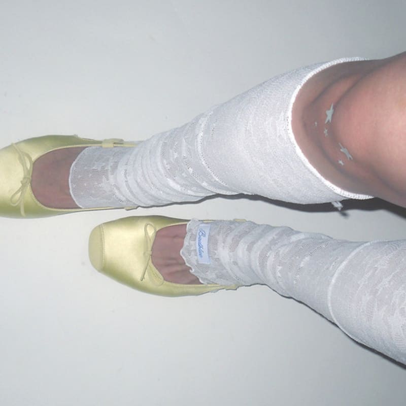 BadBlue Milky Way Leg Warmer White