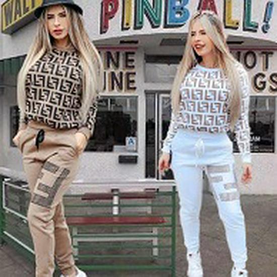 Women's Casual Fleece Hooded Two-Piece Sweatshirt Set - Loose Fit, Autumn/Winter 2023 Style