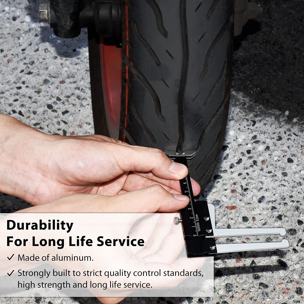 Car Brake Disc Depth Gauge Rolls and Tire Tread Depth Gauge 0-60mm Metric Caliper