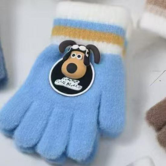 Children's Flip-Top Fleece Gloves: Warm, Thick, Half-Finger Design for Autumn/Winter