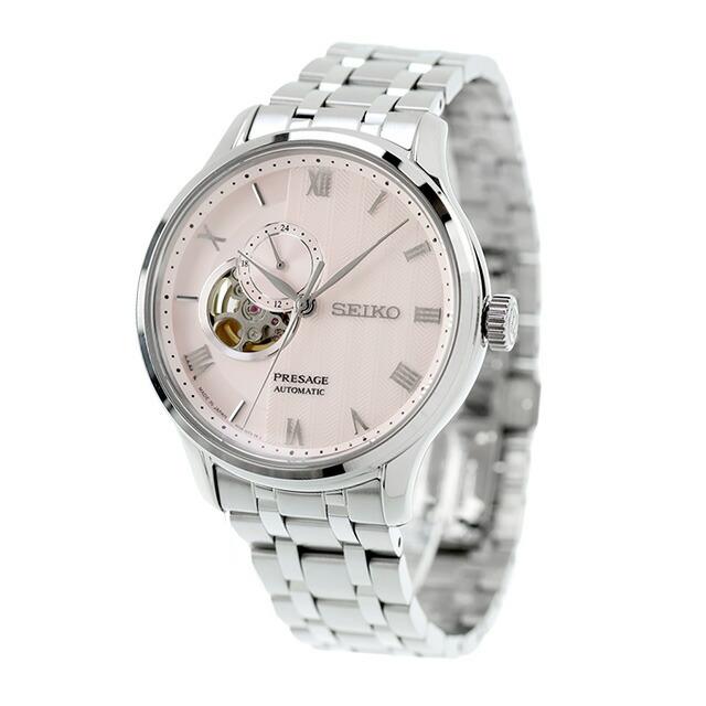 SEIKO Presage Japanese Garden Automatic Open PRESAGE Watch, Men's Heart, SARY261, Pink