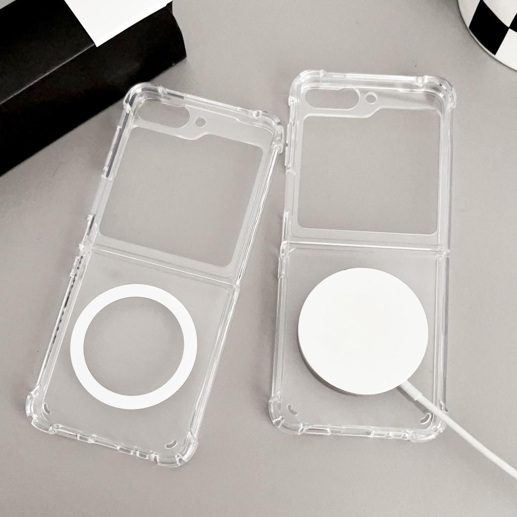 Samsung Z Flip Series Magnetic Transparent Drop-Proof Case
