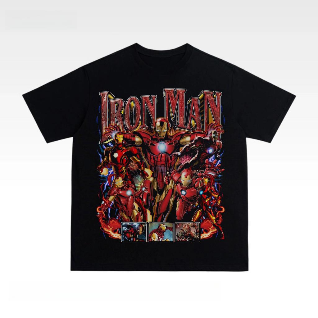 2026 New Iron Unisex Crewneck Digital Directprint Limited Edition American Retro Vintage Print Shortsleeved Tshirt