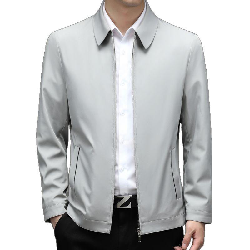 Men's Counter 2025 Spring/Autumn Business Casual Jacket - Middle-aged Executive Turn-down Collar Outerwear