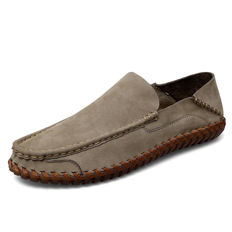 Breathable Men's Slip-On Loafers - Soft Rubber Sole for Spring/Autumn