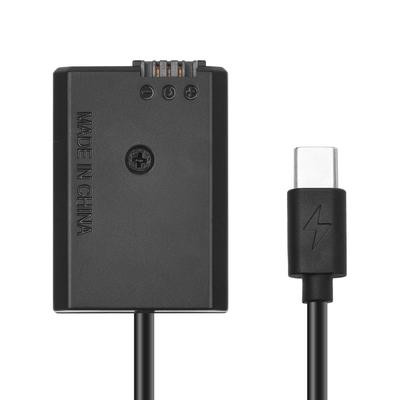 Andoer NP-FW50 Dummy-Akku USB-C-Kupplungsadapter mit USB-Typ-C-Federstromkabel-Ersatz