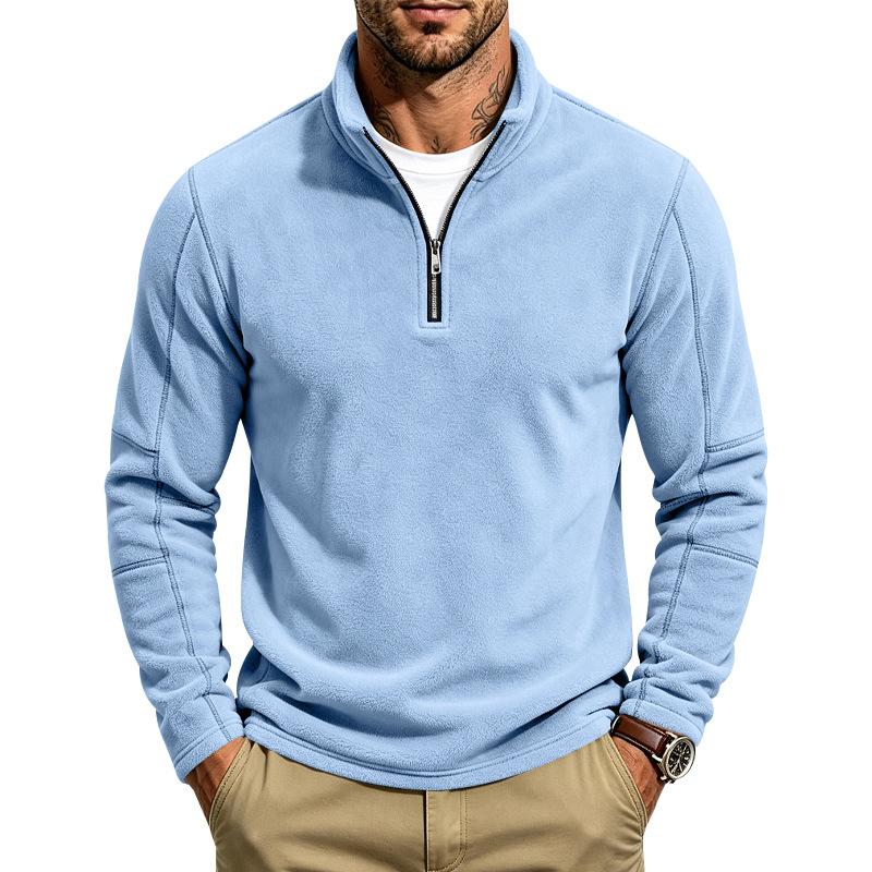 Men Zipper Sweatshirts Quarter Zip Pullover Half Zipper Hoodie Men Gym Man Autumn Solid Men's Sweatshirt Coat