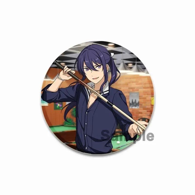 32/44/58MM Tinplate Brooch Ensemble Stars SOUMA KANZAKI Round Pins Cute Cartoon Badge for Backpacks Clothes Accesoory Jewelry