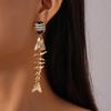 Geometric Round Fish Bone Earrings, Exaggerated, High-end and Unique Earrings