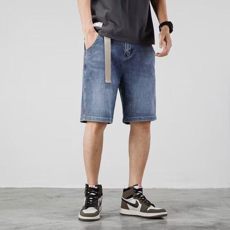 

Мужские джинсовые шорты в стиле ретро, свободного кроя 31 синий