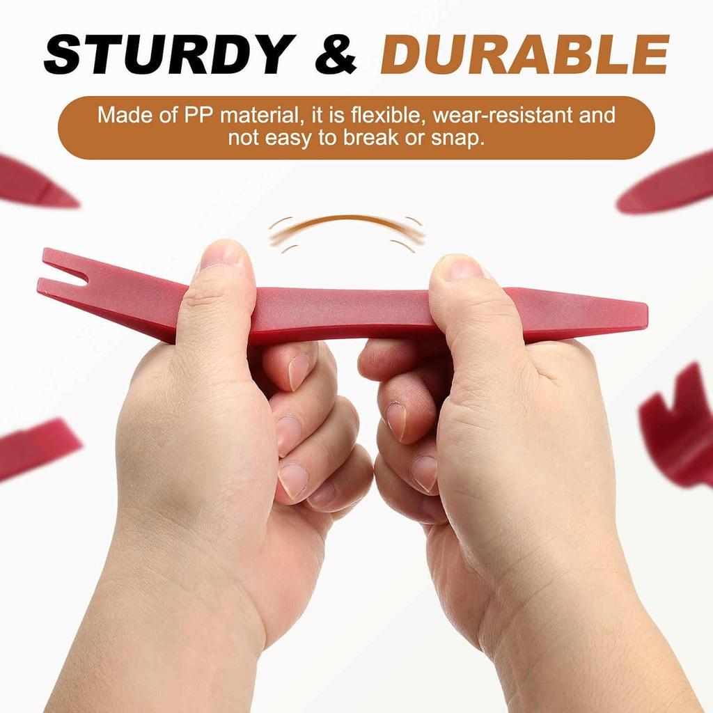 HARFINGTON 5pcs Car Trim Removal Tool Kit No Scratch Plastic Auto Clip Fastener Remover Pry Tool Set for Car Door Window Interior Panel Dashboard,