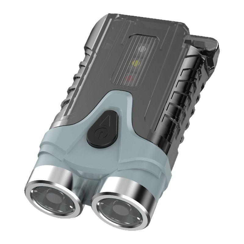 Compact Waterproof Multi-Function Keychain Flashlight with Magnetic Base and Emergency/Bike Warning Light