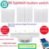 Longspu 86-Type WiFi Smart Switch: Single Live Wire/Neutral Wire Wall Switch with Graffiti Compatibility