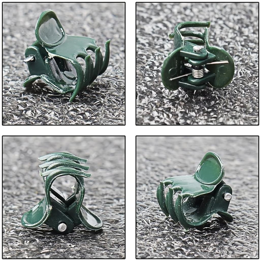 50pcs Dark Green Plastic Garden Clip | Vine Support Bundle, Plant Clips, Phalaenopsis Orchid Stem Clip, Gardening Tool