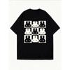 White T Shirt With Rabbit Pattern Print For Casual Wear