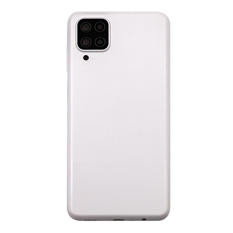For Samsung Galaxy A12 A125 A125F/DS Back Battery Rear Door Housing Replace with Camera Lens+Side