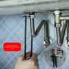 Multi-function Sink Repair Wrench Kitchen Repair Plumbing Tool Practical Flume Sink Wrench Four-claw Hexagon Wrench Set