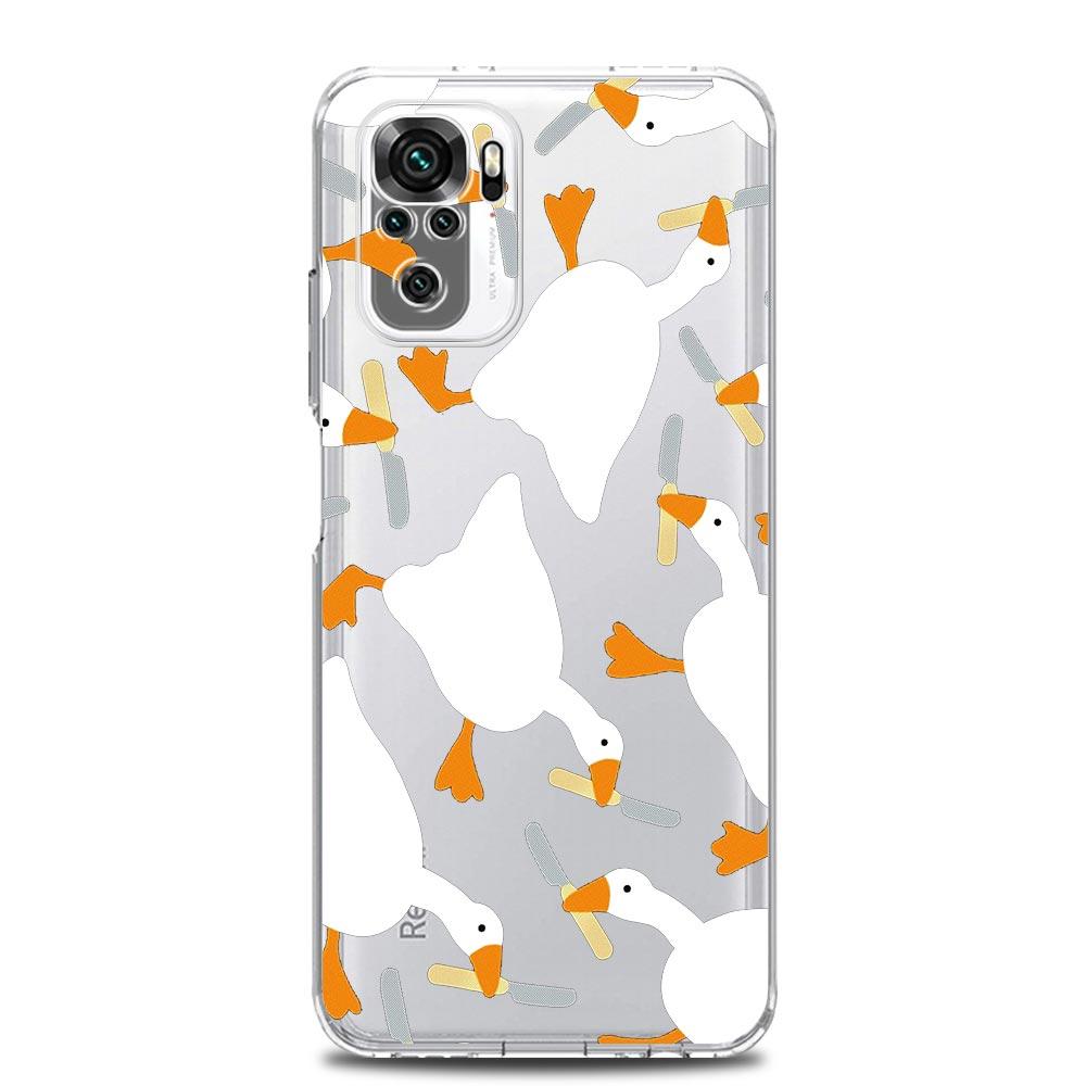 Custodia per Telefono Trasparente Gioco Paperella Carina Cartone Animato Per Xiaomi Redmi Note 12 10C 10 11 9 8 Pro Plus 9S 7 8T 9T 9A 8A 9C K50 K40 Cover