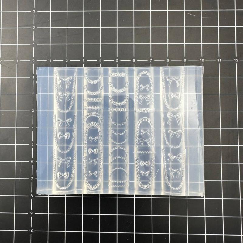 Nails Art Silicone Mold Dessert Bear Theme Manicure Training Tool Professional Manicure Supplies for Various Occasion
